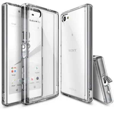 Ringke Fusion Shock Absorption Skal till Sony Xperia Z5 Compact - Smoke Black