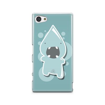 Skal till Sony Xperia Z5 Compact - Argt Bubbelmonster - Blå