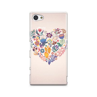 Skal till Sony Xperia Z5 Compact - Blommigt hjärta
