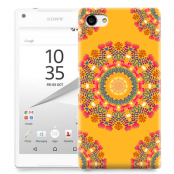 Skal till Sony Xperia Z5 Compact - Blommigt mönster - Orange