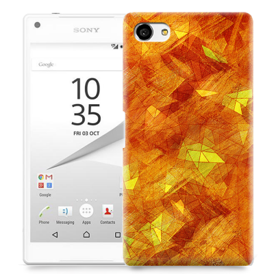Skal till Sony Xperia Z5 Compact - Borstat - Röd/Orange