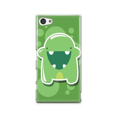 Skal till Sony Xperia Z5 Compact - Bubbelmonster - Grön