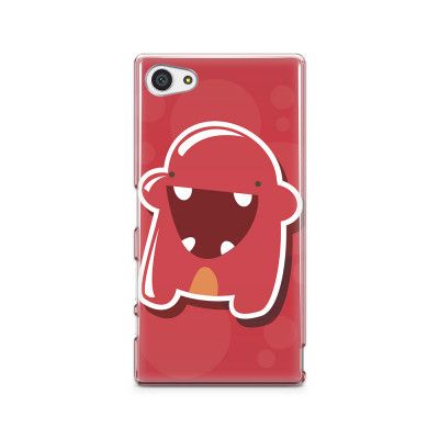Skal till Sony Xperia Z5 Compact - Bubbelmonster - Röd