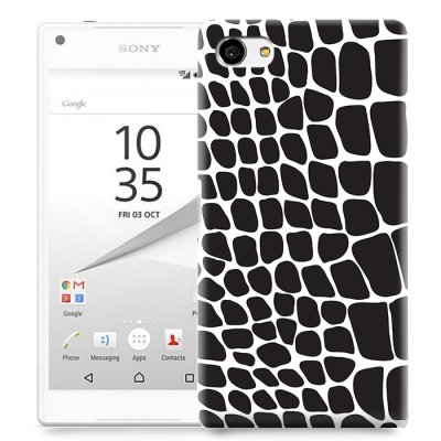 Skal till Sony Xperia Z5 Compact - Fläckar - Svart