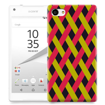 Skal till Sony Xperia Z5 Compact - Flätat - Grön/Rosa
