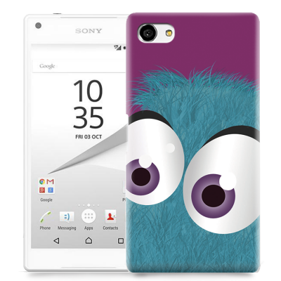 Skal till Sony Xperia Z5 Compact - Fuzzy monster - Blå