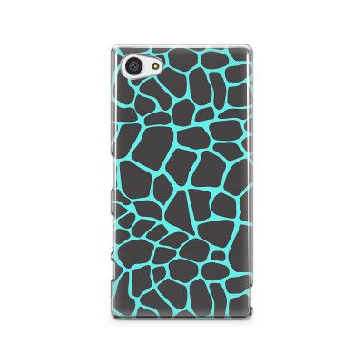 Skal till Sony Xperia Z5 Compact - Gepard - Neonblå