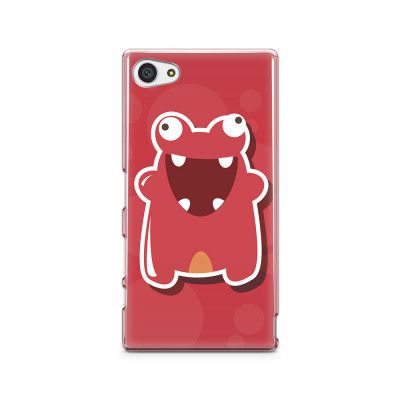 Skal till Sony Xperia Z5 Compact - Glatt Bubbelmonster - Röd