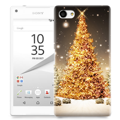 Skal till Sony Xperia Z5 Compact - Glimmrande Julgran
