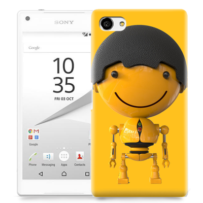 Skal till Sony Xperia Z5 Compact - Gul Robot