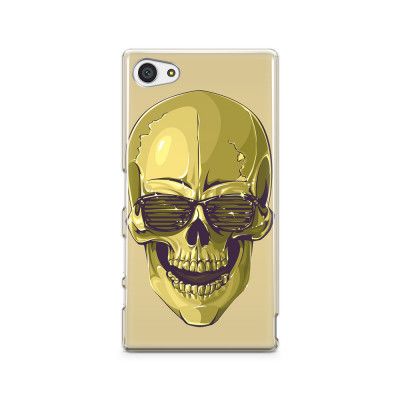 Skal till Sony Xperia Z5 Compact - Hipster Skull Gul