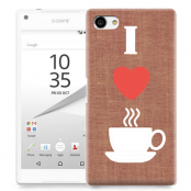 Skal till Sony Xperia Z5 Compact - I love coffe - Brun