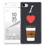 Skal till Sony Xperia Z5 Compact - I love coffe - Svart