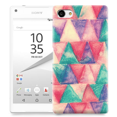 Skal till Sony Xperia Z5 Compact - Målning- Trianglar