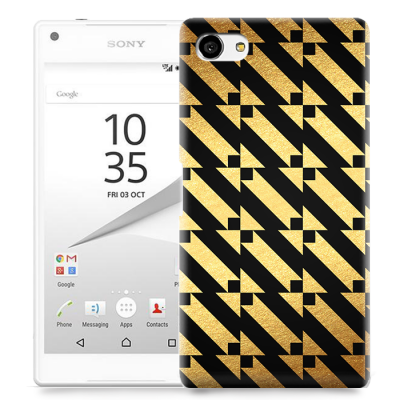 Skal till Sony Xperia Z5 Compact - Mönster - Guld/Svart