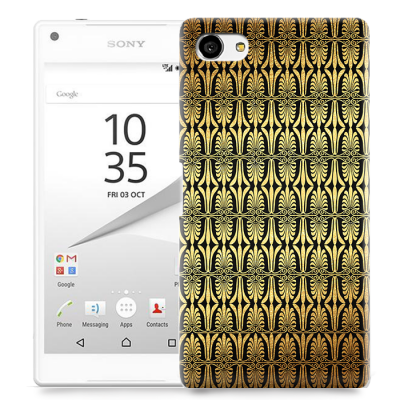 Skal till Sony Xperia Z5 Compact - Mönster - Guld/Svart