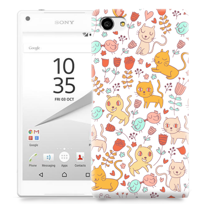 Skal till Sony Xperia Z5 Compact - Mönster - Kattunge