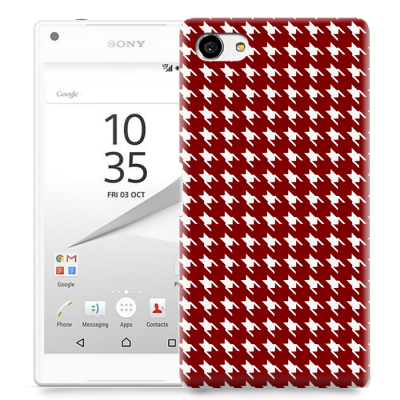 Skal till Sony Xperia Z5 Compact - Mönstrat tyg - Röd