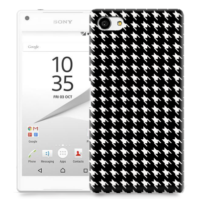 Skal till Sony Xperia Z5 Compact - Mönstrat tyg - Svart