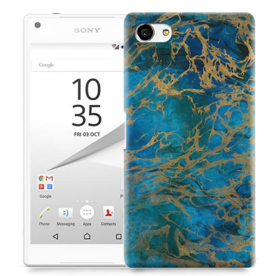 Skal till Sony Xperia Z5 Compact - Marble - Blå