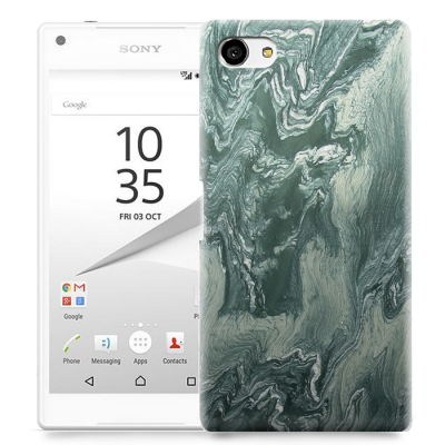 Skal till Sony Xperia Z5 Compact - Marble - Grön