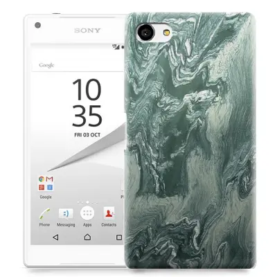 Skal till Sony Xperia Z5 Compact - Marble - Grön