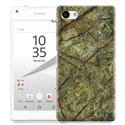 Skal till Sony Xperia Z5 Compact - Marble - Grön