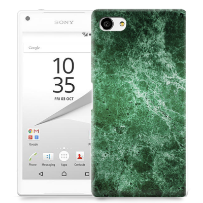 Skal till Sony Xperia Z5 Compact - Marble - Grön