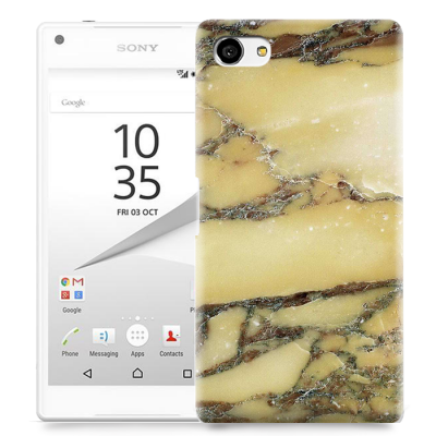 Skal till Sony Xperia Z5 Compact - Marble - Gul