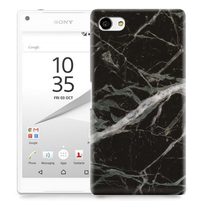 Skal till Sony Xperia Z5 Compact - Marble - Svart