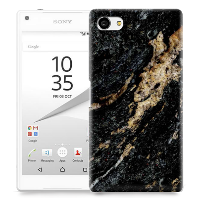 Skal till Sony Xperia Z5 Compact - Marble - Svart