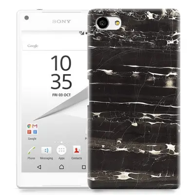 Skal till Sony Xperia Z5 Compact - Marble - Svart