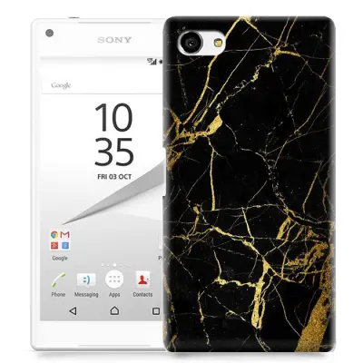 Skal till Sony Xperia Z5 Compact - Marble - Svart
