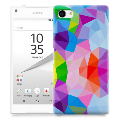 Skal till Sony Xperia Z5 Compact - Polygon - Flerfärgad