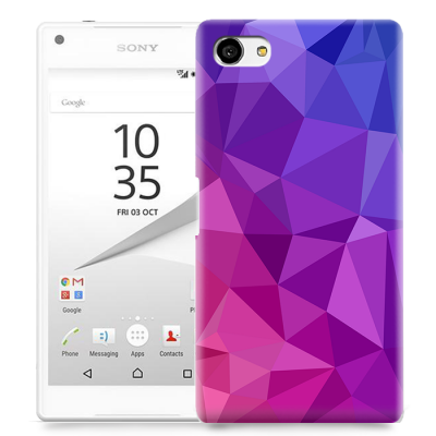 Skal till Sony Xperia Z5 Compact - Polygon - Lila