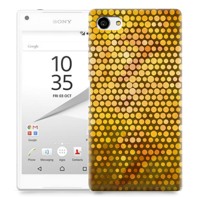 Skal till Sony Xperia Z5 Compact - Prickig - Orange