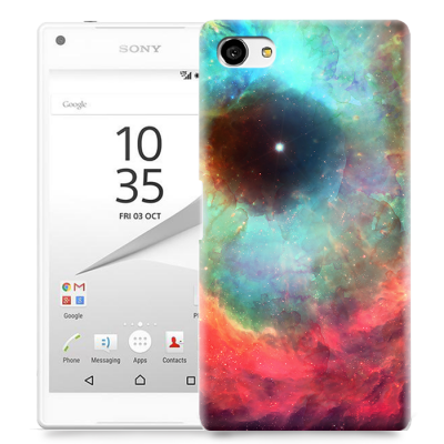 Skal till Sony Xperia Z5 Compact - Rymden - Blå/Rosa