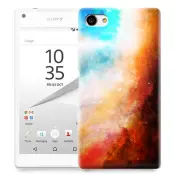 Skal till Sony Xperia Z5 Compact - Rymden - Orange/Blå