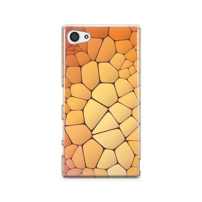 Skal till Sony Xperia Z5 Compact - Skifferstenar - Orange