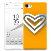Skal till Sony Xperia Z5 Compact - Steel heart - Orange