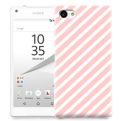 Skal till Sony Xperia Z5 Compact - Stripes - Ljusrosa