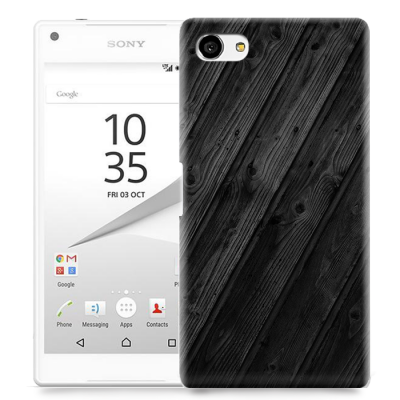 Skal till Sony Xperia Z5 Compact - Svart trä