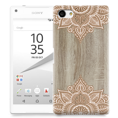 Skal till Sony Xperia Z5 Compact - Trä - Mandala