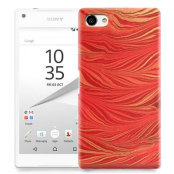 Skal till Sony Xperia Z5 Compact - Vågor - Röd/Orange