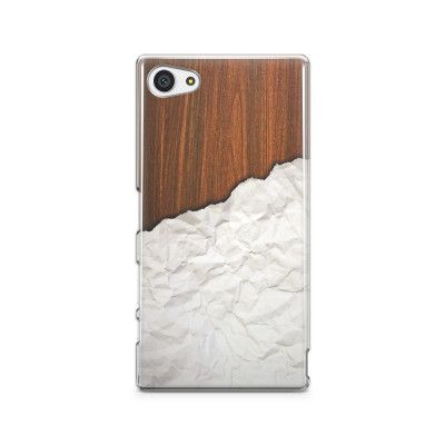 Skal till Sony Xperia Z5 Compact - Wooden Crumbled Paper B