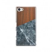 Skal till Sony Xperia Z5 Compact - Wooden Marble Dark B