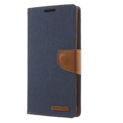Mercury Canvas Plånboksfodral till Sony Xperia Z5 Premium - Mörk Blå