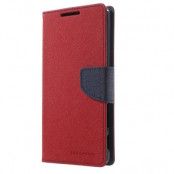Mercury Fancy Plånboksfodral till Sony Xperia Z5 Premium - Röd