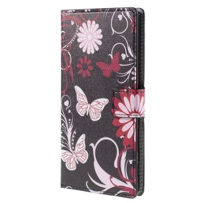 Plånboksfodral till Sony Xperia Z5 Premium - Black Butterfly
