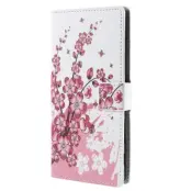 Plånboksfodral till Sony Xperia Z5 Premium - Rosa Blommor